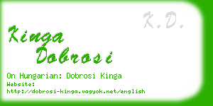 kinga dobrosi business card